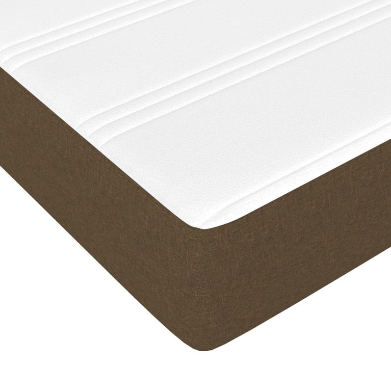 Pocketveringmatras 100x200x20 cm stof donkerbruin