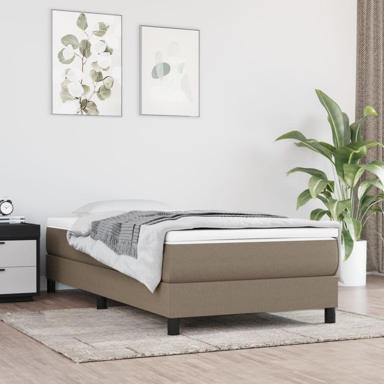 Pocketveringmatras 100x200x20 cm stof taupe MeubelReus