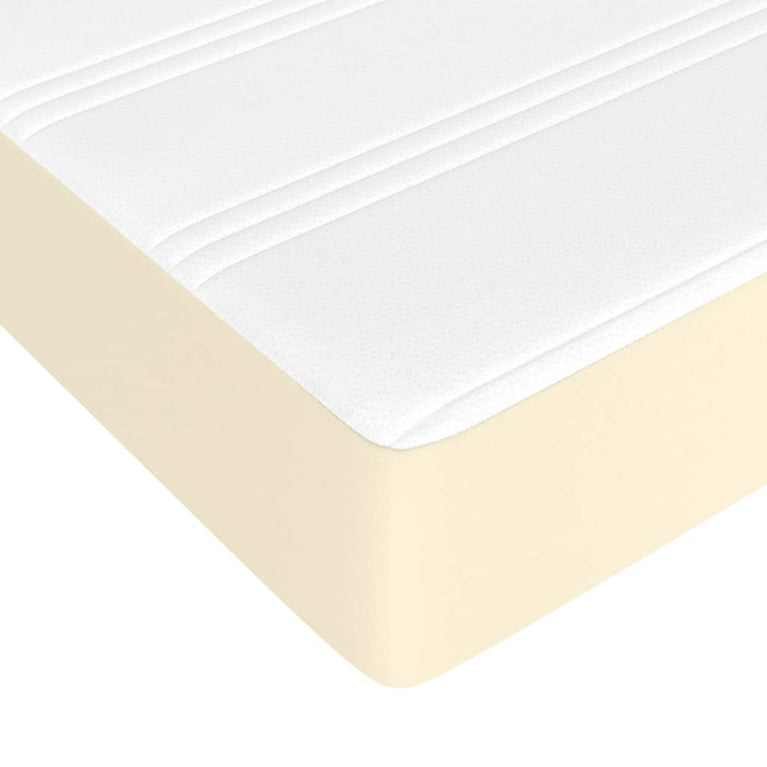 Pocketveringmatras 100x200x20 cm kunstleer crèmekleurig MeubelReus