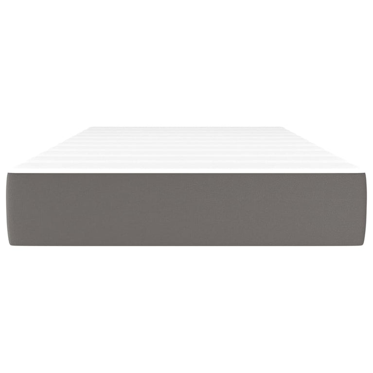 Pocketveringmatras 100x200x20 cm kunstleer grijs MeubelReus