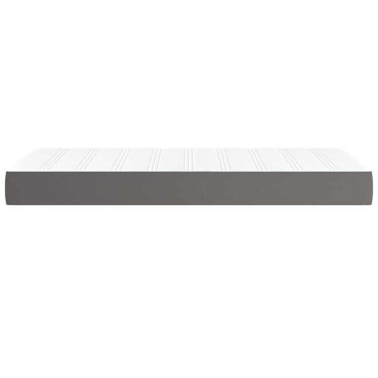 Pocketveringmatras 100x200x20 cm kunstleer grijs MeubelReus