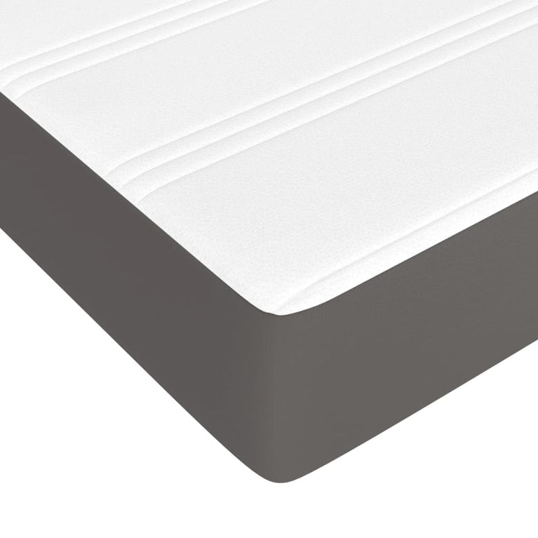 Pocketveringmatras 100x200x20 cm kunstleer grijs MeubelReus