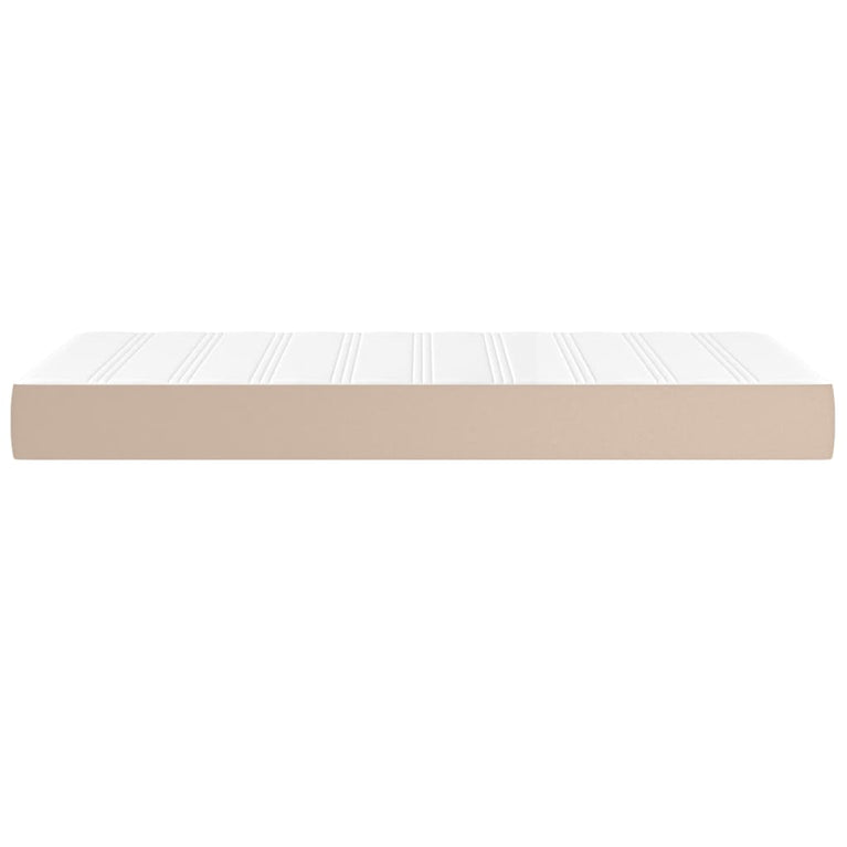 Pocketveringmatras 100x200x20 cm kunstleer cappuccinokleurig MeubelReus