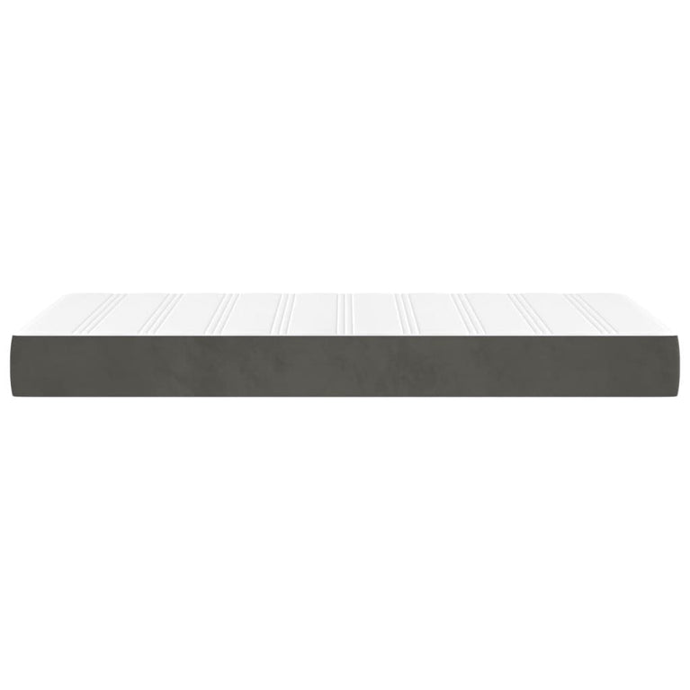 Pocketveringmatras 100x200x20 cm fluweel donkergrijs MeubelReus