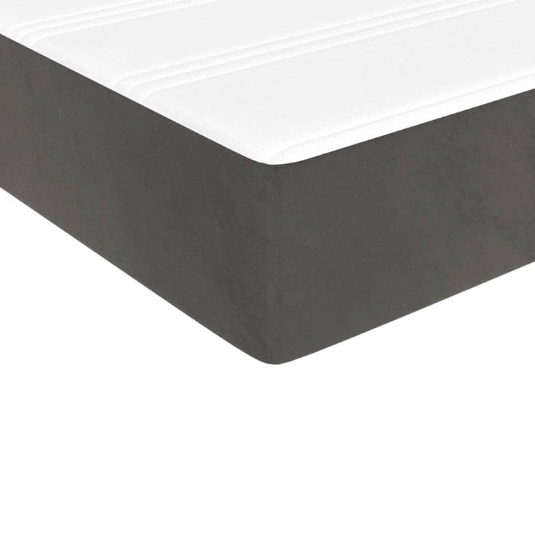 Pocketveringmatras 100x200x20 cm fluweel donkergrijs MeubelReus