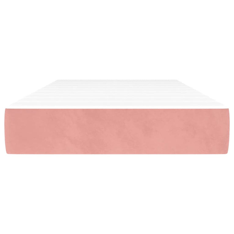 Pocketveringmatras 100x200x20 cm fluweel roze MeubelReus