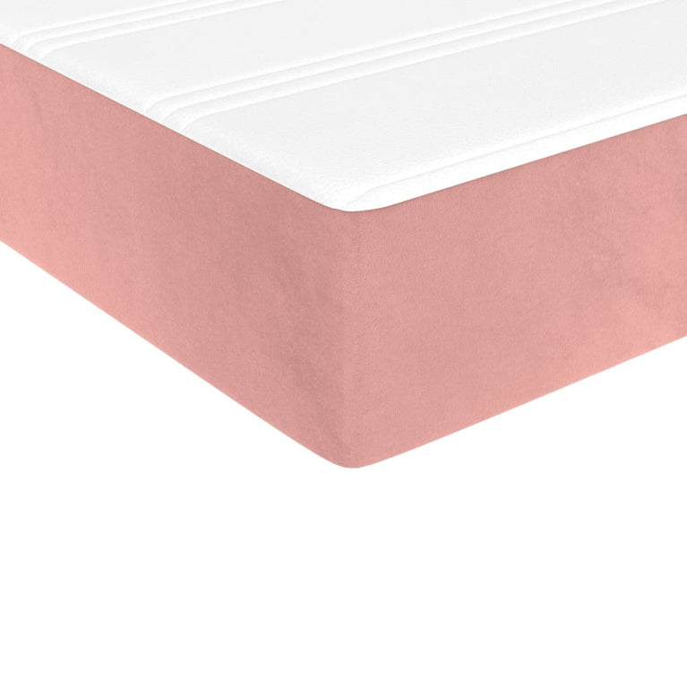 Pocketveringmatras 100x200x20 cm fluweel roze MeubelReus