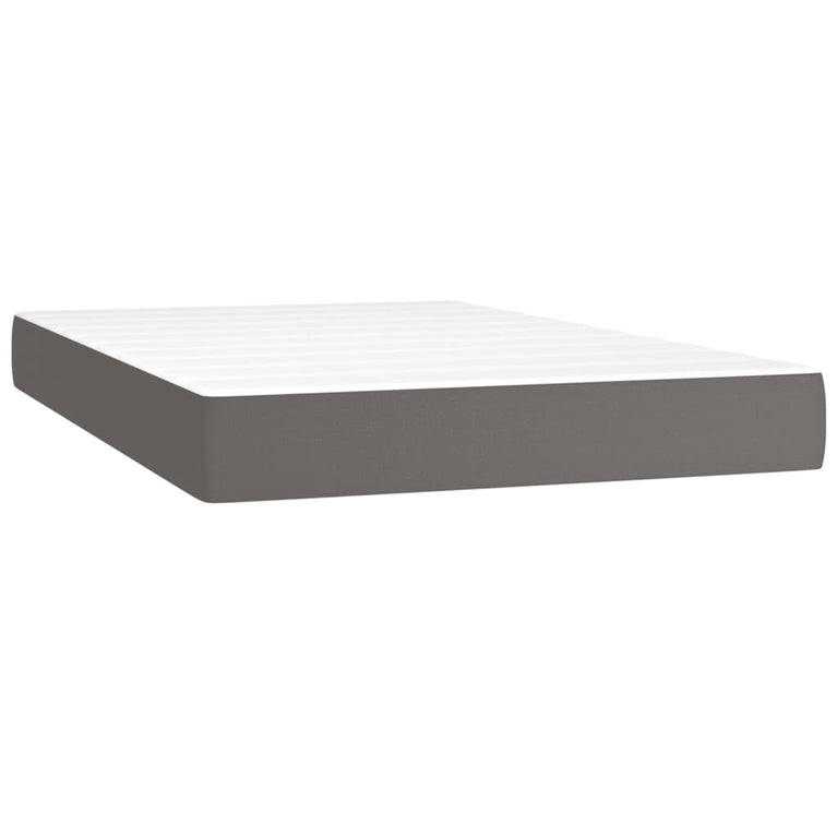 Pocketveringmatras 120x200x20 cm kunstleer grijs MeubelReus