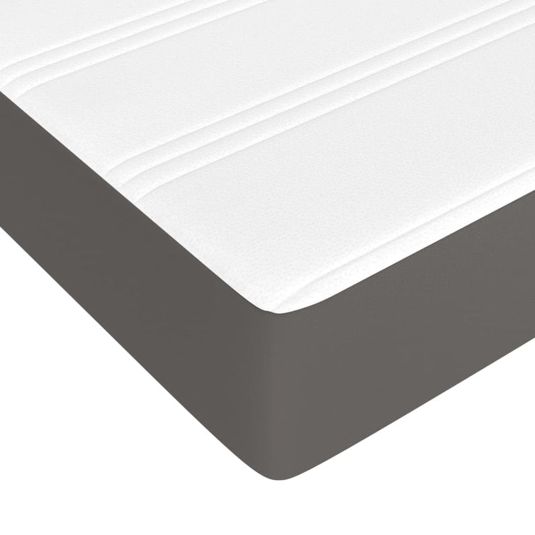 Pocketveringmatras 120x200x20 cm kunstleer grijs MeubelReus