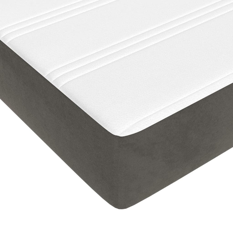 Pocketveringmatras 120x200x20 cm fluweel donkergrijs MeubelReus