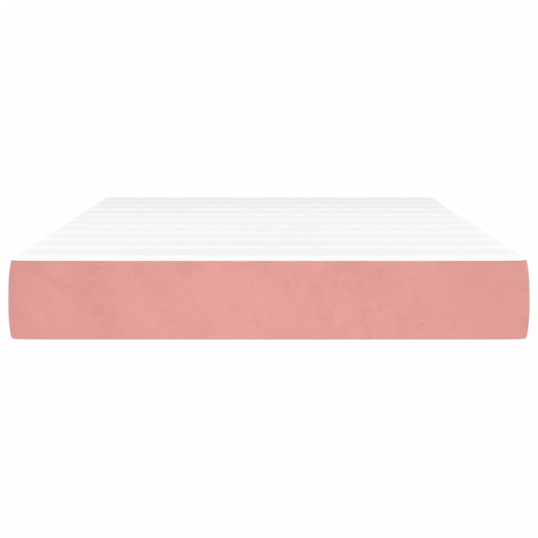 Pocketveringmatras 120x200x20 cm fluweel roze MeubelReus