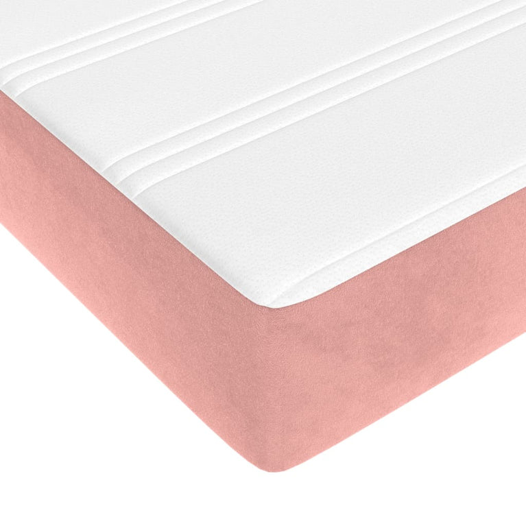Pocketveringmatras 120x200x20 cm fluweel roze MeubelReus