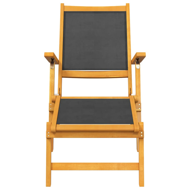 Terrasstoelen 2 st massief acaciahout en textileen MeubelReus