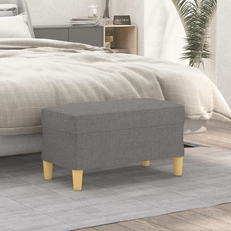Bankje 70x35x41 cm stof donkergrijs MeubelReus