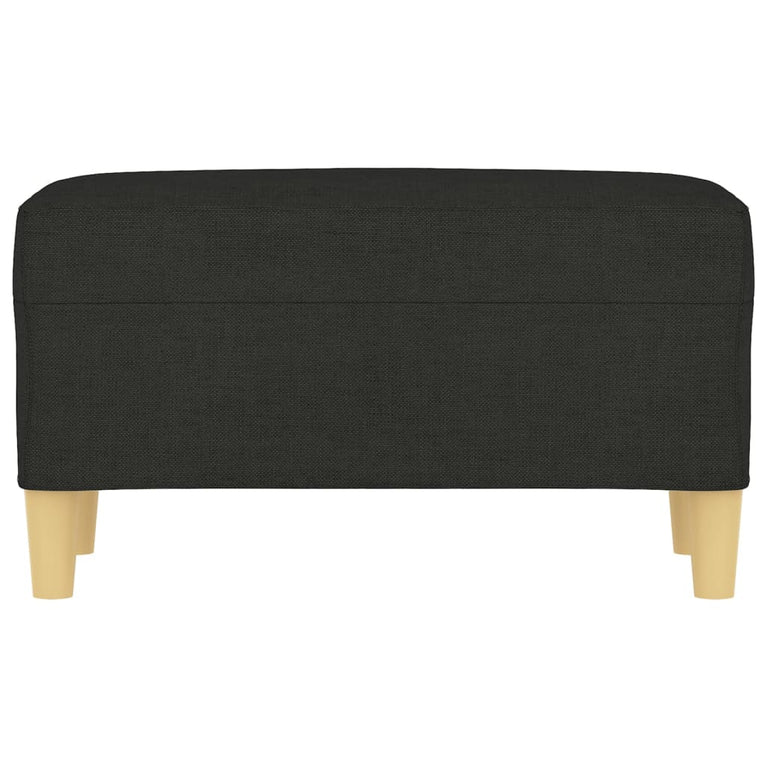 Bankje 70x35x41 cm stof zwart MeubelReus