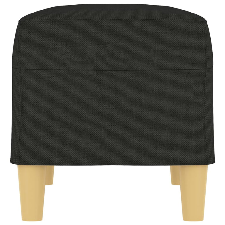 Bankje 70x35x41 cm stof zwart MeubelReus