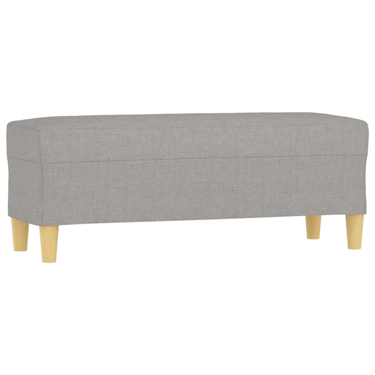 Bankje 100x35x41 cm stof lichtgrijs MeubelReus