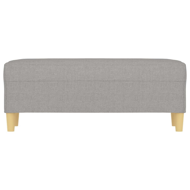 Bankje 100x35x41 cm stof lichtgrijs MeubelReus