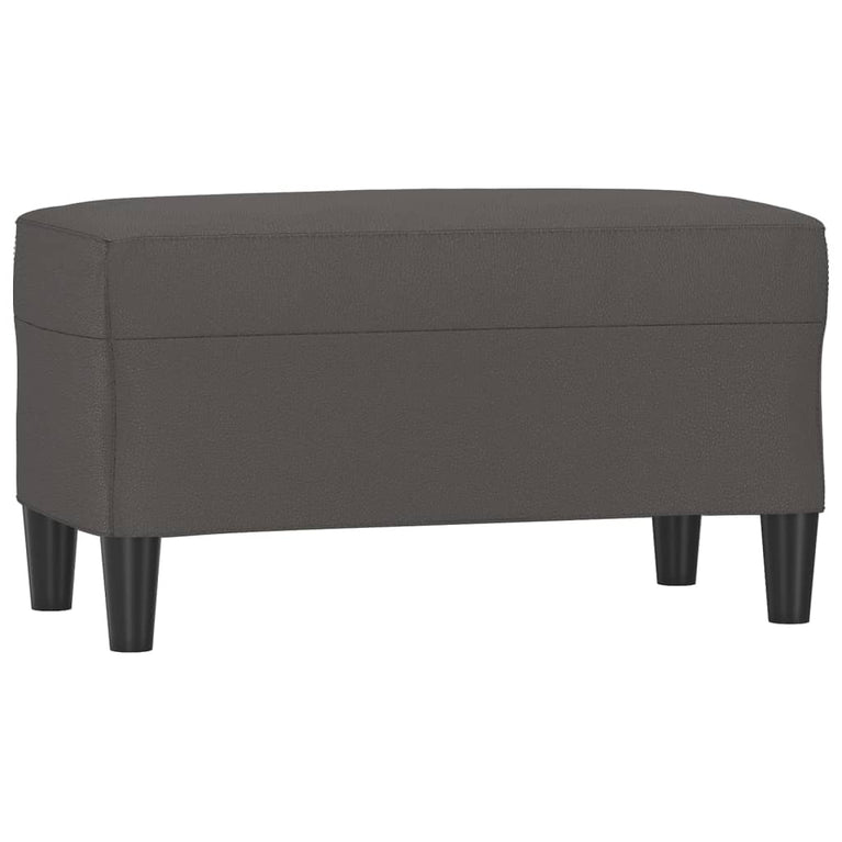 Bankje 70x35x41 cm kunstleer grijs MeubelReus