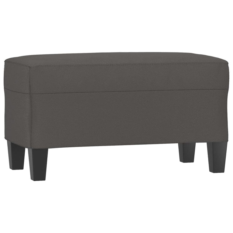 Bankje 70x35x41 cm kunstleer grijs MeubelReus