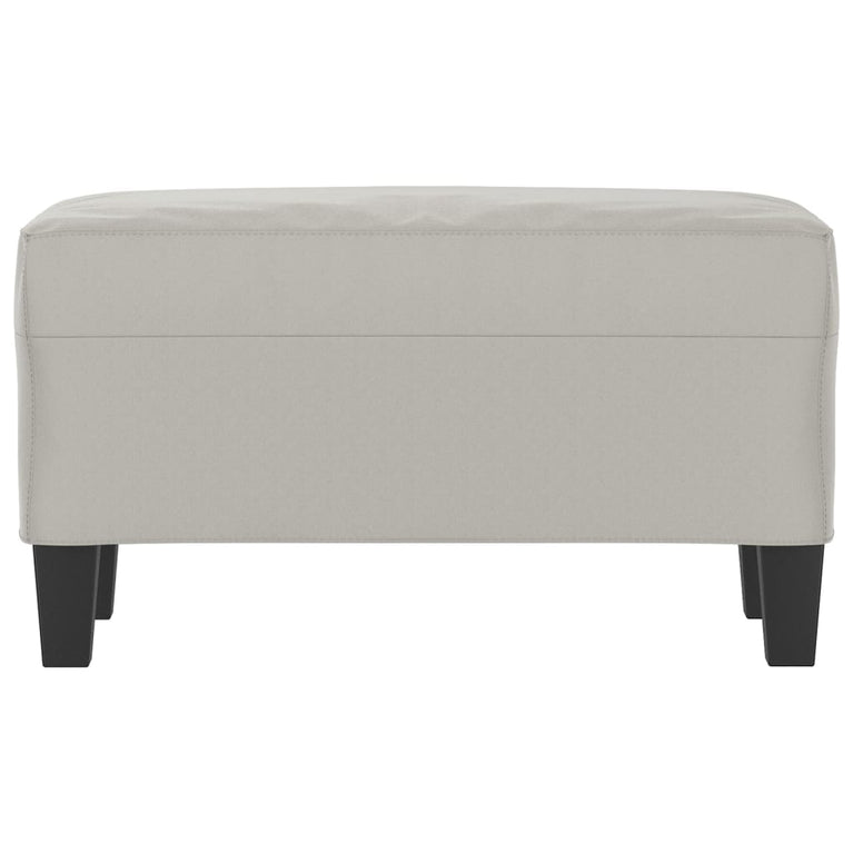 Bankje 70x35x41 cm microvezelstof lichtgrijs MeubelReus