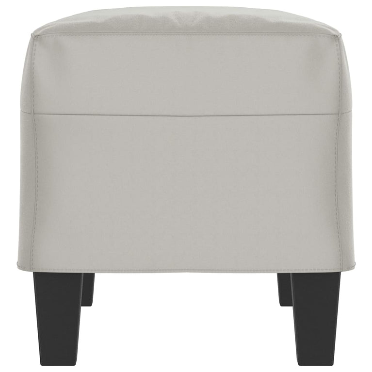 Bankje 70x35x41 cm microvezelstof lichtgrijs MeubelReus
