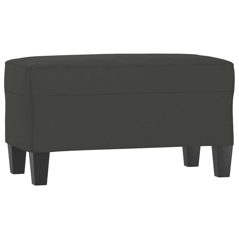 Bankje 70x35x41 cm microvezelstof donkergrijs MeubelReus