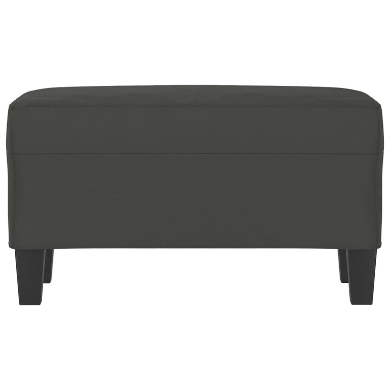 Bankje 70x35x41 cm microvezelstof donkergrijs MeubelReus