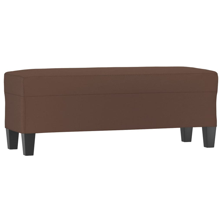 Bankje 100x35x41 cm kunstleer bruin MeubelReus