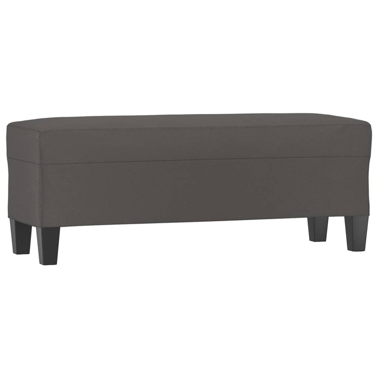 Bankje 100x35x41 cm kunstleer grijs MeubelReus