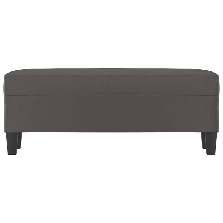 Bankje 100x35x41 cm kunstleer grijs MeubelReus