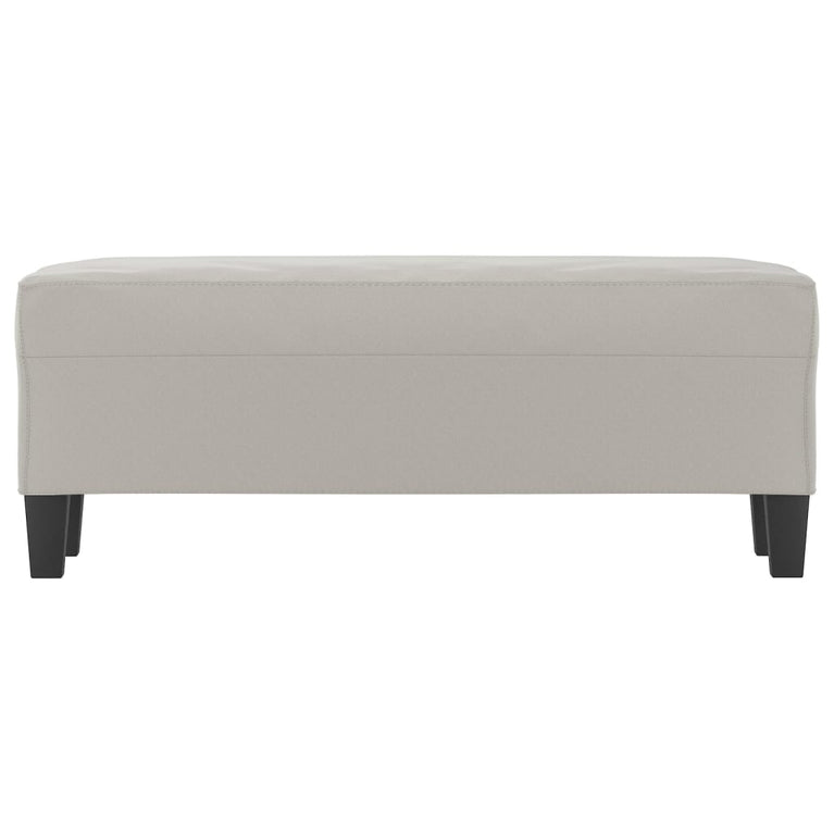 Bankje 100x35x41 cm microvezelstof stof lichtgrijs MeubelReus