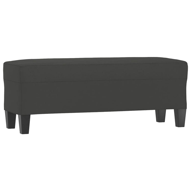 Bankje 100x35x41 cm microvezelstof donkergrijs MeubelReus