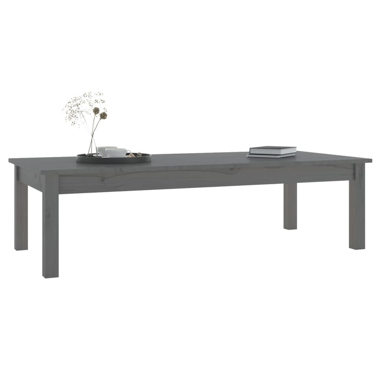 Salontafel 110x50x30 cm massief grenenhout grijs MeubelReus