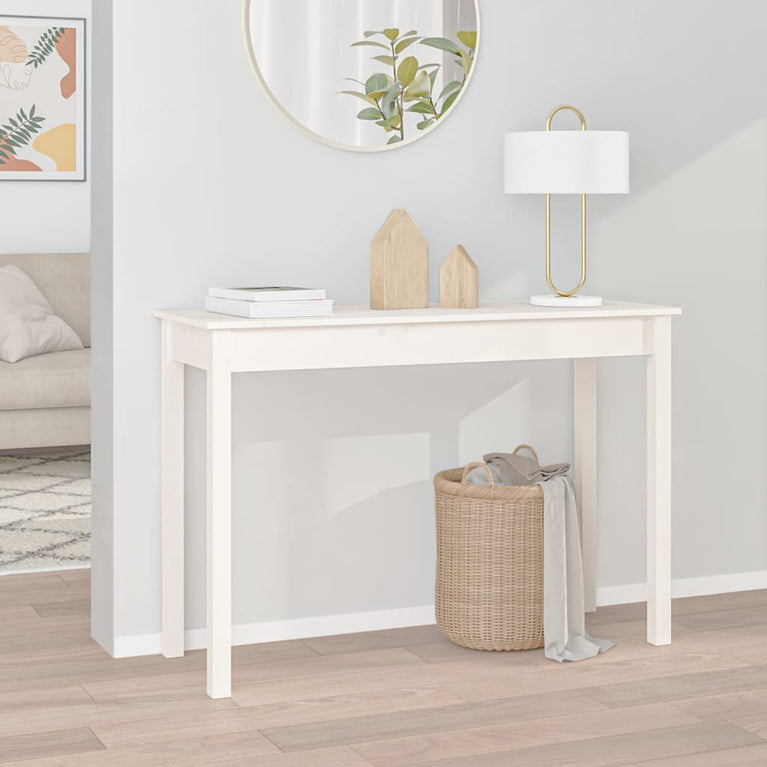 Wandtafel 110x40x75 cm massief grenenhout wit MeubelReus