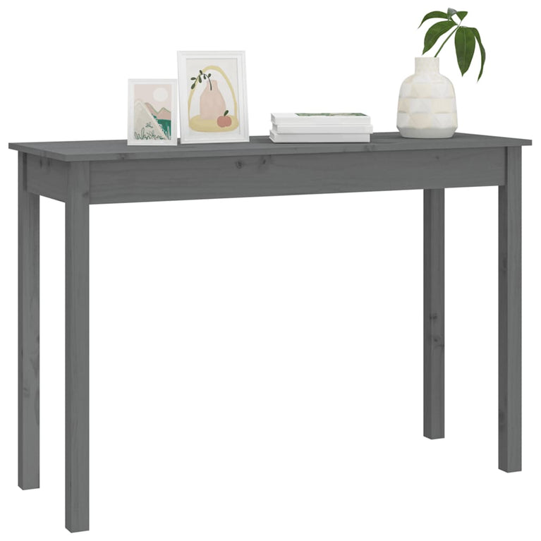 Wandtafel 110x40x75 cm massief grenenhout grijs MeubelReus