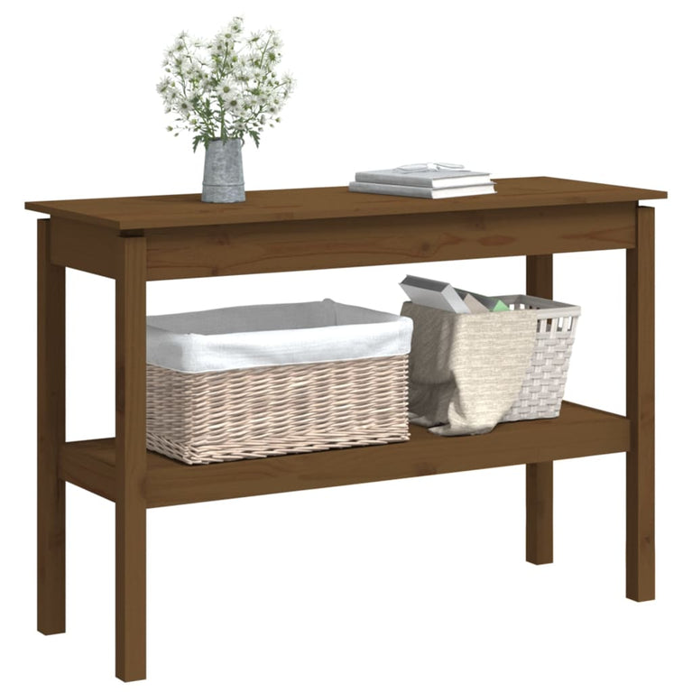 Wandkast 110x40x75 cm massief grenenhout honingbruin MeubelReus