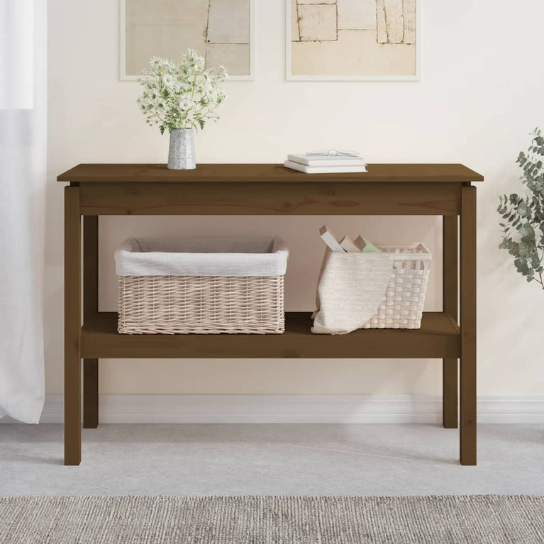 Wandkast 110x40x75 cm massief grenenhout honingbruin MeubelReus