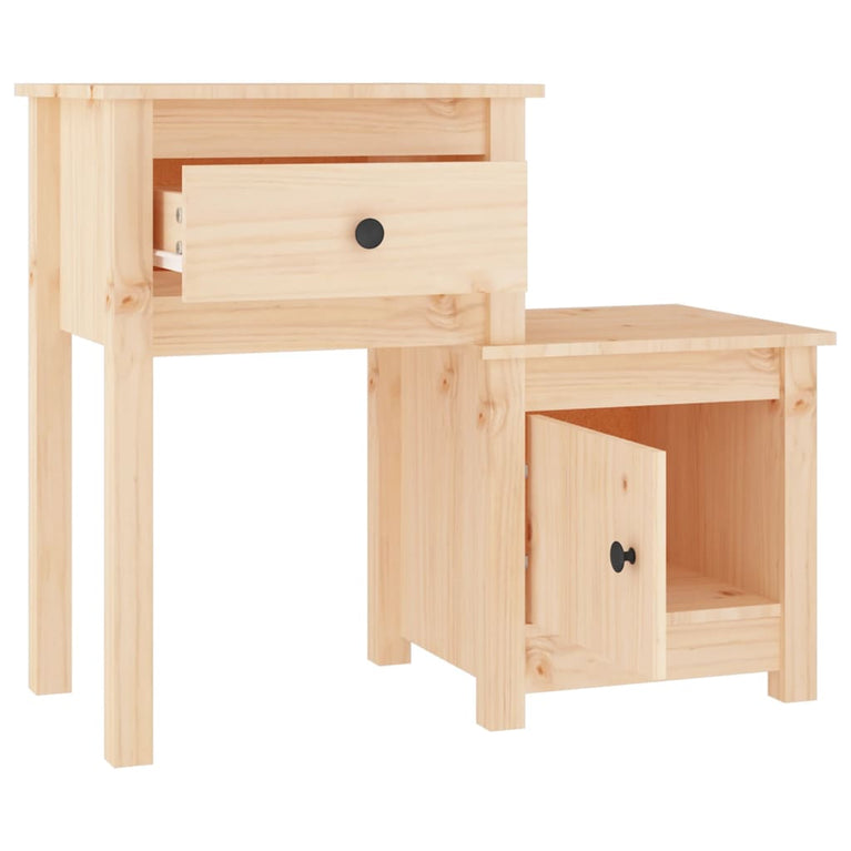 Nachtkastjes 2 st 79,5x38x65,5 cm massief grenenhout MeubelReus