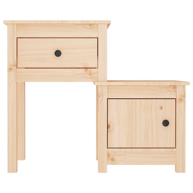 Nachtkastjes 2 st 79,5x38x65,5 cm massief grenenhout MeubelReus