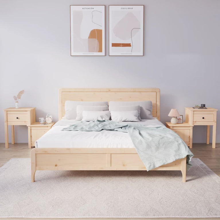 Nachtkastjes 2 st 79,5x38x65,5 cm massief grenenhout MeubelReus