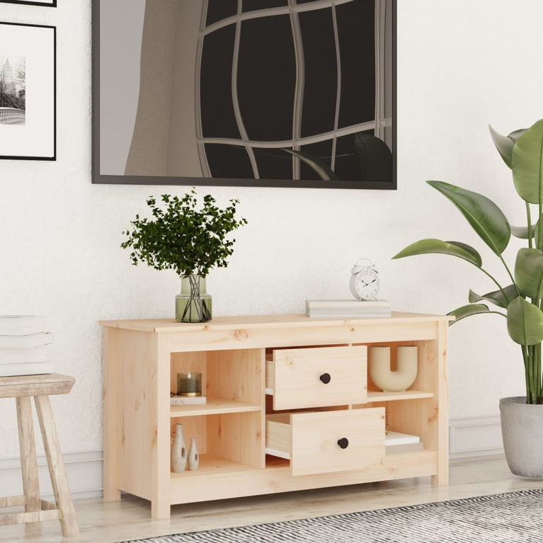 Tv-meubel 103x36,5x52 cm massief grenenhout MeubelReus