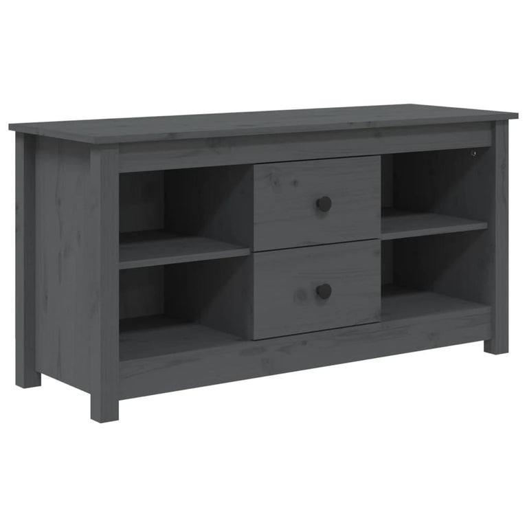 Tv-meubel 103x36,5x52 cm massief grenenhout grijs MeubelReus