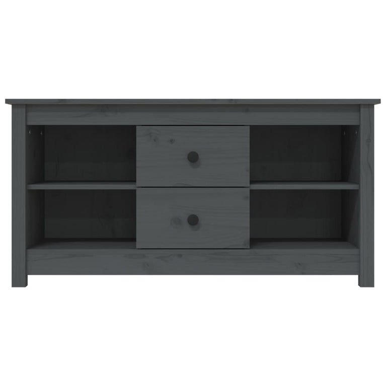 Tv-meubel 103x36,5x52 cm massief grenenhout grijs MeubelReus