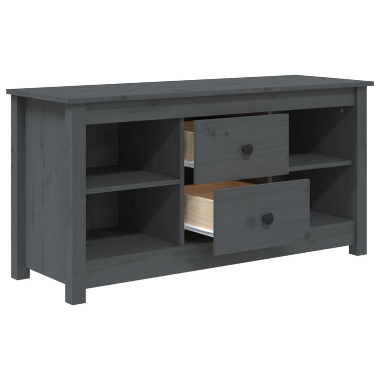Tv-meubel 103x36,5x52 cm massief grenenhout grijs MeubelReus