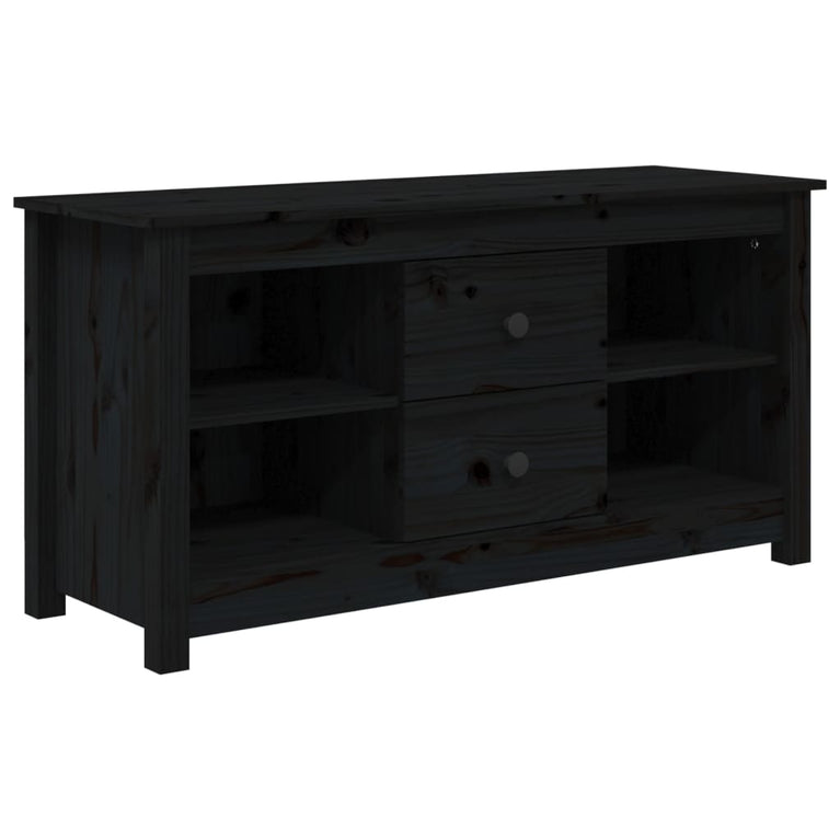 Tv-meubel 103x36,5x52 cm massief grenenhout zwart MeubelReus