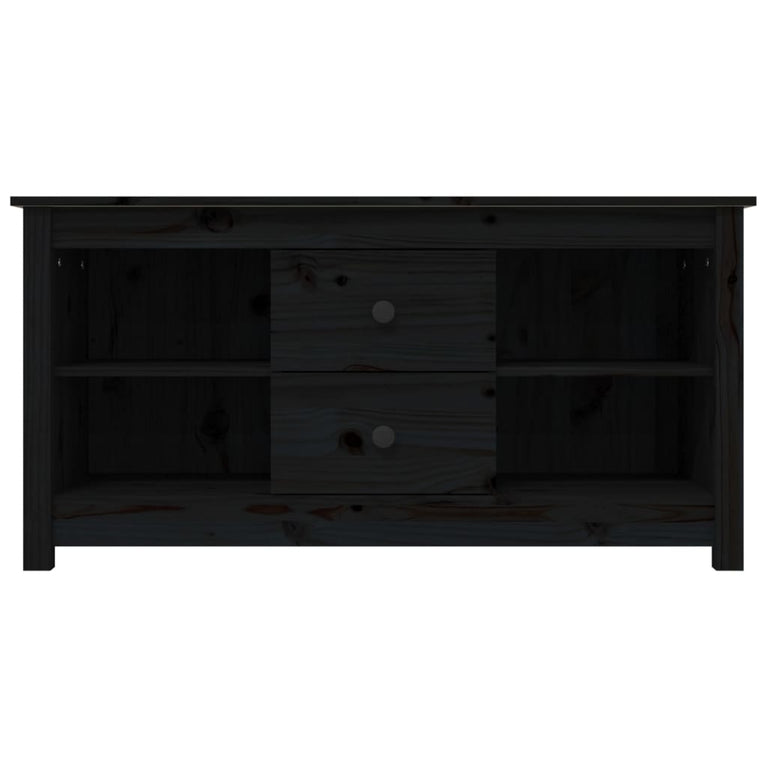 Tv-meubel 103x36,5x52 cm massief grenenhout zwart MeubelReus