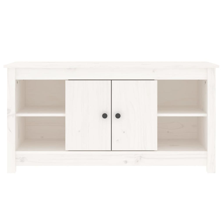 Tv-meubel 103x36,5x52 cm massief grenenhout wit MeubelReus