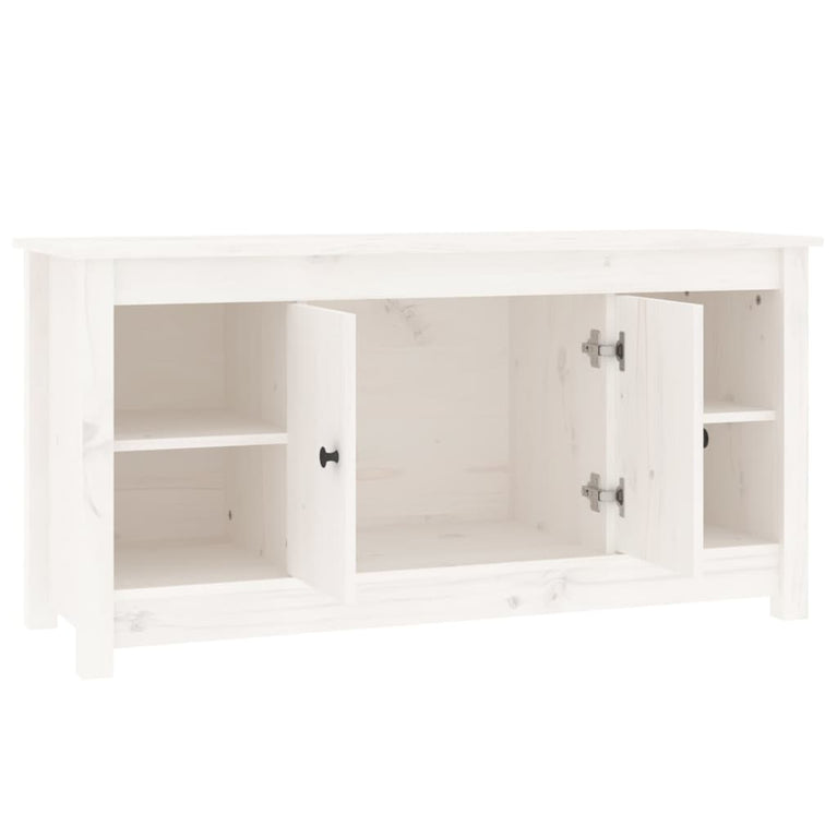 Tv-meubel 103x36,5x52 cm massief grenenhout wit MeubelReus