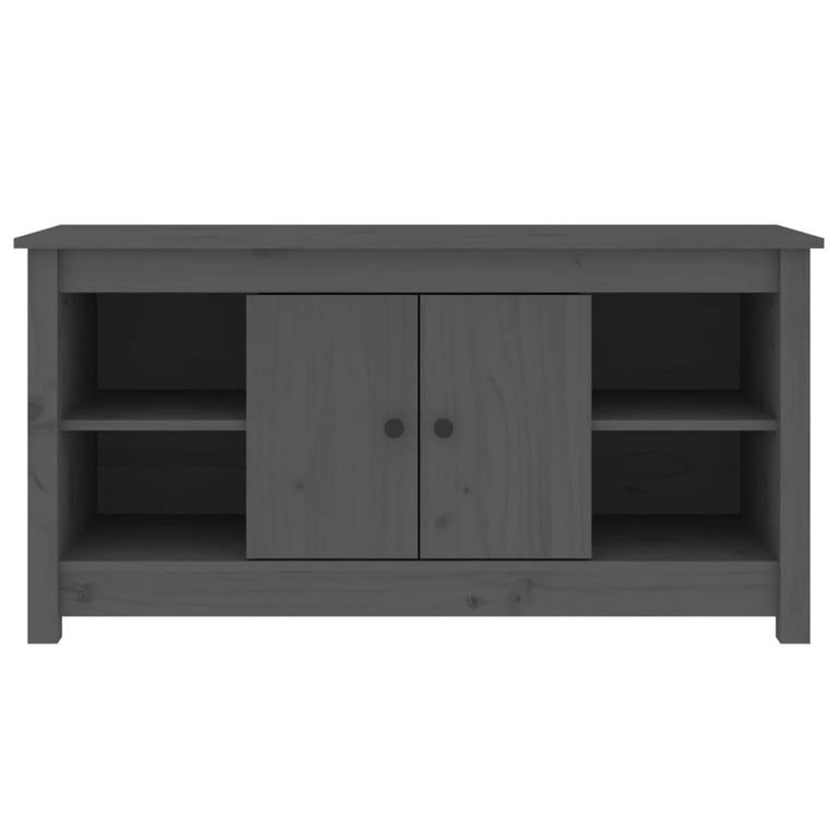 Tv-meubel 103x36,5x52 cm massief grenenhout grijs MeubelReus